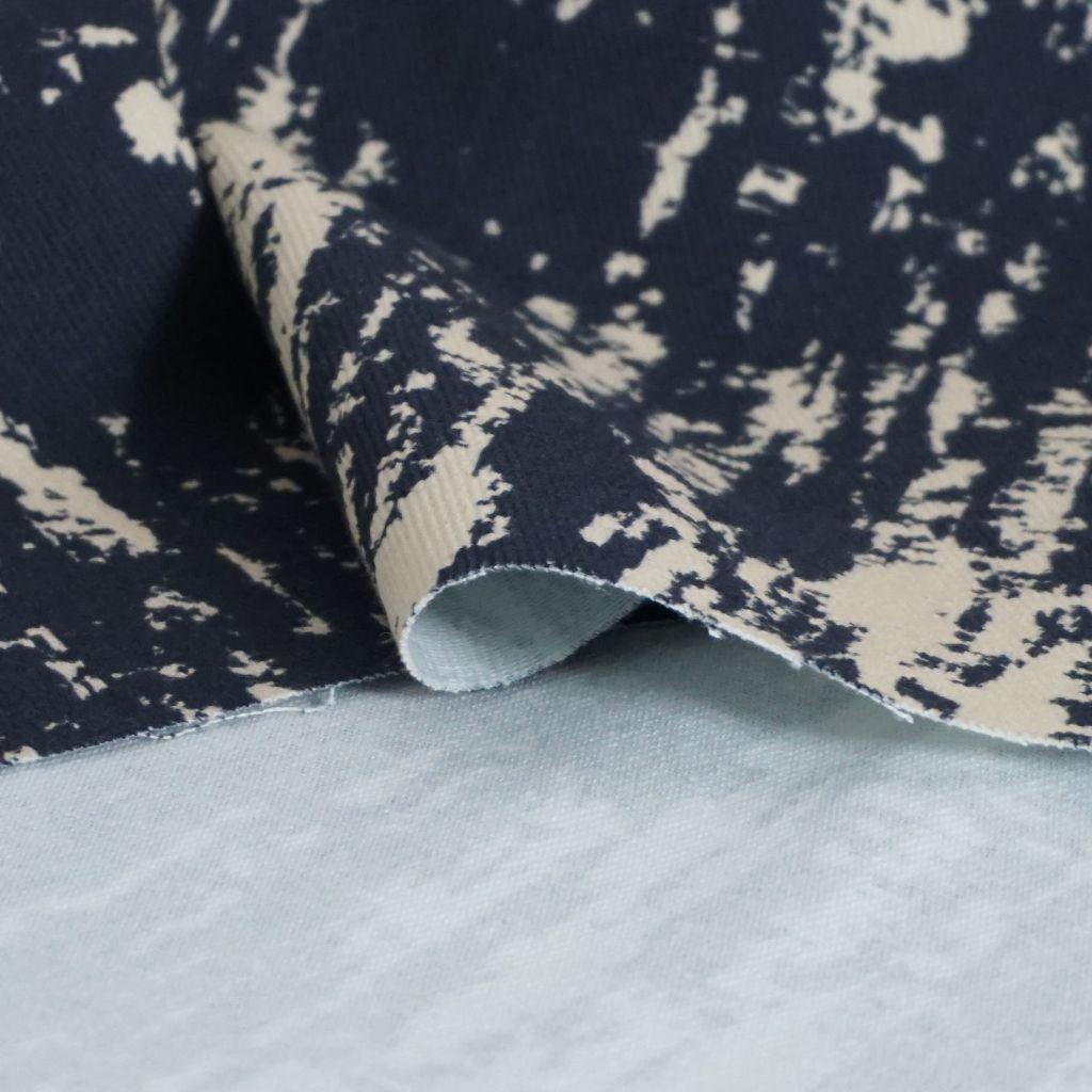 Baumwoll-Twill Abstrakt beige schwarz